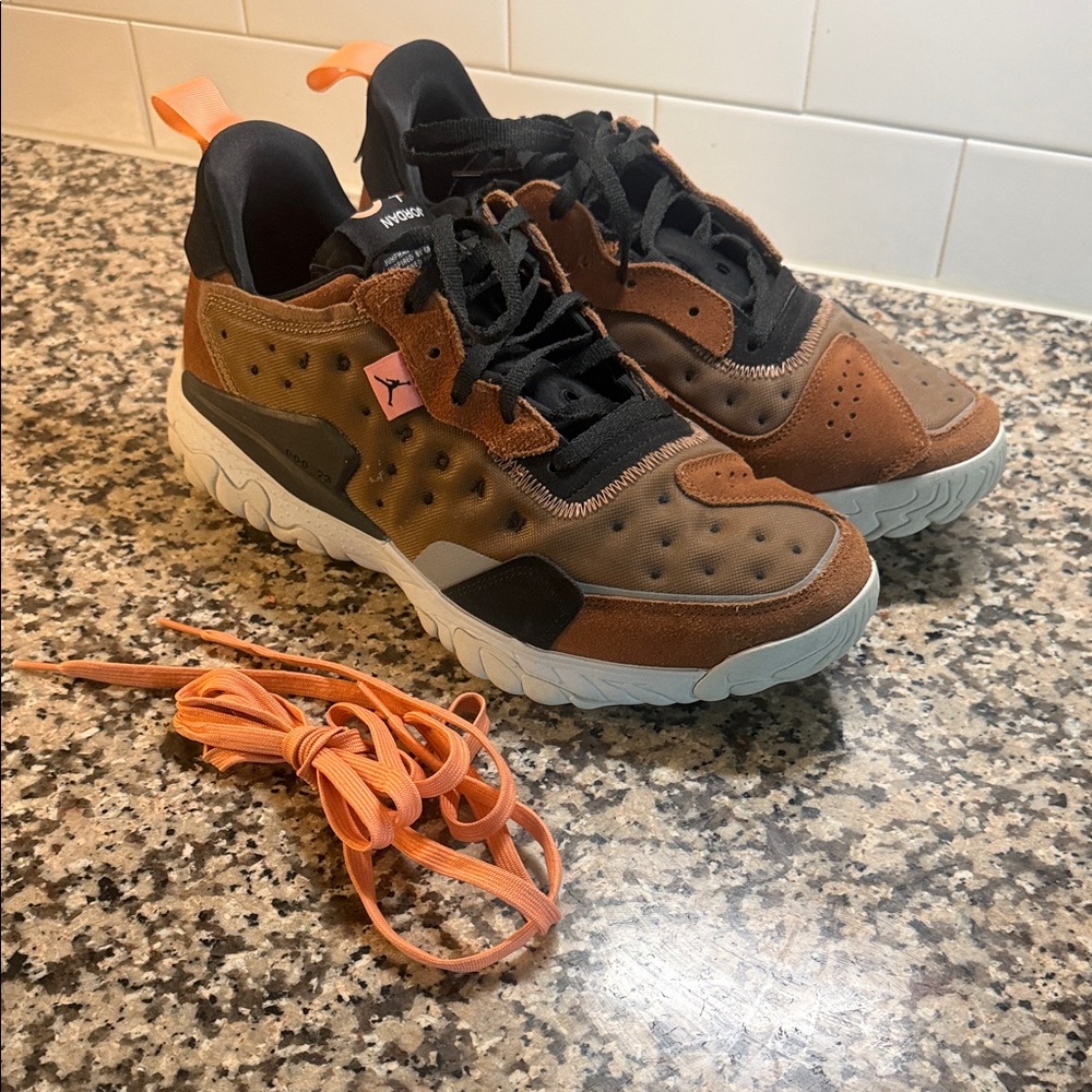 Jordan Men’s Brown, Black and Orange Casual Sneakers